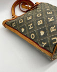 Dooney & Bourke Gray Coated Canvas Monogram Print Crossword Tote Bag