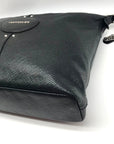 Longchamp Black Leather Hobo Bag