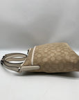 Coach Beige & Tan Signature Jacquard File Crossbody F29960