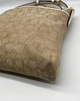 Coach Beige & Tan Signature Jacquard File Crossbody F29960