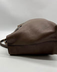 Tory Burch Brown Pebbled Leather Satchel Bag