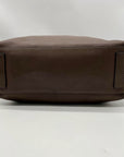 Tory Burch Brown Pebbled Leather Satchel Bag