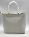 Lamarthe Cream Leather Minimalist Tote Bag