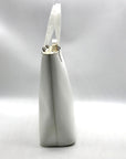 Lamarthe Cream Leather Minimalist Tote Bag