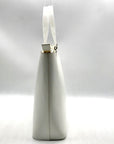 Lamarthe Cream Leather Minimalist Tote Bag