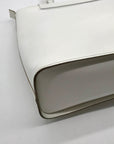 Lamarthe Cream Leather Minimalist Tote Bag
