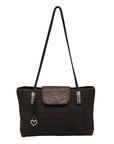 Brighton Vintage Brown Woven Leather Shoulder Bag