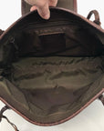 Brighton Vintage Brown Woven Leather Shoulder Bag