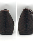 Brighton Vintage Brown Woven Leather Shoulder Bag