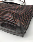 Brighton Vintage Brown Woven Leather Shoulder Bag