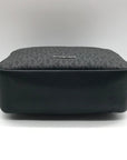 Michael Kors Black Coated Canvas Double Zip Bryant Chain Camera Crossbody