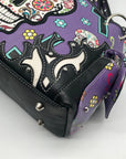 Cowgirl Trendy Purple Sugar Skull Shoulder Bag
