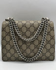 Gucci Beige And Ebony Canvas GG Supreme Mini Dionysus Shoulder Bag