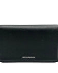 Michael Kors Black Pebbled Leather Medium Jet Set Flap Crossbody