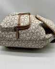 Calvin Klein White Hudson Monogram Backpack