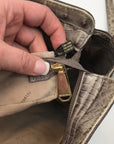 Brahmin Sand Dune Croc Embossed Leather Carrie Crossbody Bag