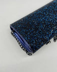 MMS Brands Blue Glitter Fabric Clutch Bag