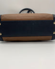 Michael Kors Hamilton Frame Black & Brown Satchel Bag