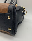 Michael Kors Hamilton Frame Black & Brown Satchel Bag