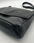 Fossil Black Pebbled Leather Shoulder Bag