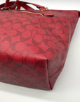 Coach Red Leather Gallery Tote Bag F79609