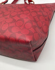 Coach Red Leather Gallery Tote Bag F79609