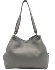 Michael Kors Raven Stone Grey Pebbled Leather Shoulder Bag