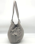 Michael Kors Raven Stone Grey Pebbled Leather Shoulder Bag