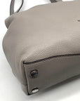 Michael Kors Raven Stone Grey Pebbled Leather Shoulder Bag