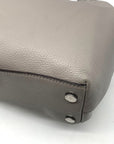Michael Kors Raven Stone Grey Pebbled Leather Shoulder Bag