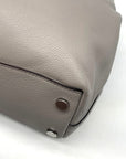 Michael Kors Raven Stone Grey Pebbled Leather Shoulder Bag