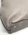 Michael Kors Raven Stone Grey Pebbled Leather Shoulder Bag