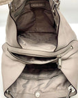 Michael Kors Raven Stone Grey Pebbled Leather Shoulder Bag