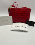 Brahim Red Croc-Embossed Leather Crossbody
