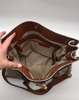 Michael Kors Brown & Vanilla Hamilton Large Tote