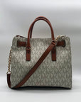 Michael Kors Brown & Vanilla Hamilton Large Tote