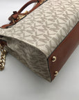 Michael Kors Brown & Vanilla Hamilton Large Tote