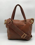 Hammit Mahogany Leather Medium Daniel Convertible Crossbody Bag