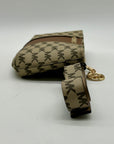 Michael Kors Khaki Coated Canvas And Leather Belt Bag