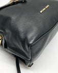 Michael Kors Black Pebbled Leather Raven Medium Backpack