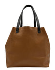Luruena Brown Pebbled Leather Shoulder Bag