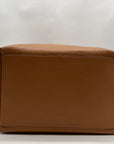 Luruena Brown Pebbled Leather Shoulder Bag