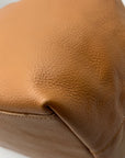 Luruena Brown Pebbled Leather Shoulder Bag