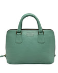 WKND WYFR Aquamarine Croc Embossed Leather Convertible Satchel
