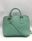 WKND WYFR Aquamarine Croc Embossed Leather Convertible Satchel