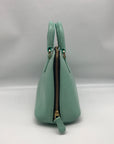 WKND WYFR Aquamarine Croc Embossed Leather Convertible Satchel