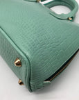 WKND WYFR Aquamarine Croc Embossed Leather Convertible Satchel