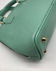 WKND WYFR Aquamarine Croc Embossed Leather Convertible Satchel