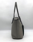 Michael Kors Gray Saffiano Leather Jet Set Pocket Tote Bag