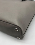 Michael Kors Gray Saffiano Leather Jet Set Pocket Tote Bag